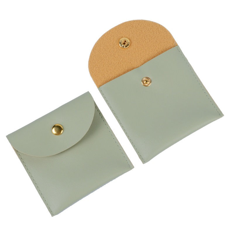 Colorful Faux Leather Jewelry Pouch / Travel Storage Bag with Buckle Closure