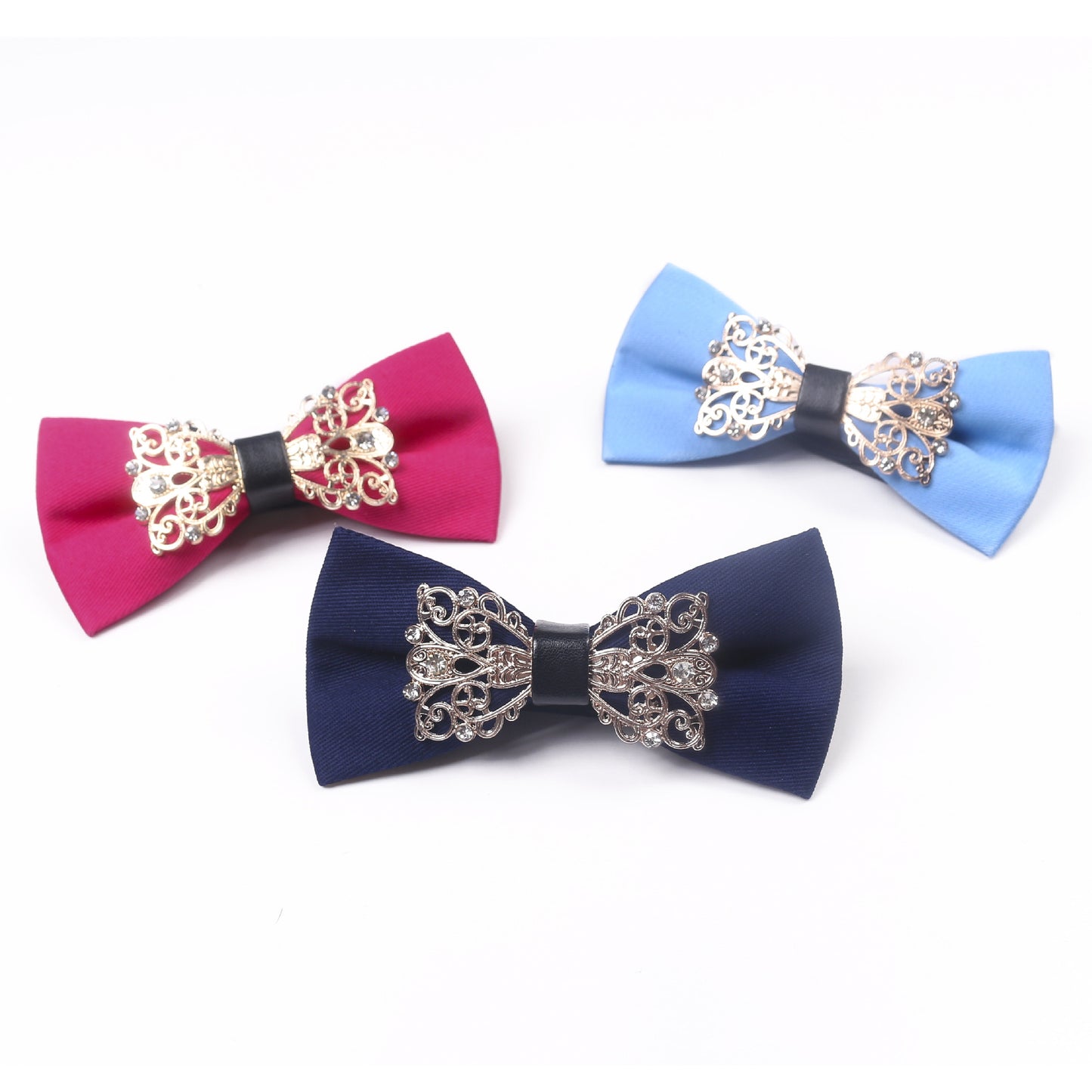 Luxury Metal Diamond Bow Tie for Men - Elegant Red Carpet Party Wear