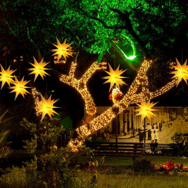 3D XXL LED Star Window Light (60cm) – Warm Glow | Hanging Christmas Decoration with Timer (IP44)