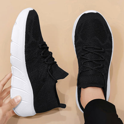 Unisex Casual Flyknit Socks Shoes with Thick Sole (Couple/Student Fashion)