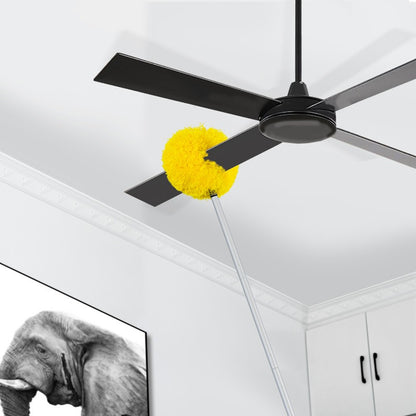 Long-Reach Circular Ceiling Fan Duster – Extendable Aluminum Pole for Easy High-Access Cleaning