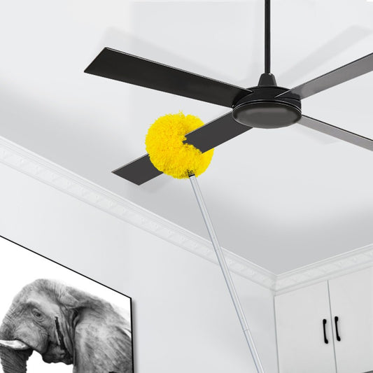 Long-Reach Circular Ceiling Fan Duster – Extendable Aluminum Pole for Easy High-Access Cleaning