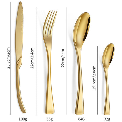 Premium Silverware Flatware Set with Steak Knife, Fork, and Spoon