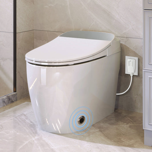 Luxury Intelligent Smart Toilet – Integrated Automatic Flushing Commode with Heated Seat & Foot Sensor Technology