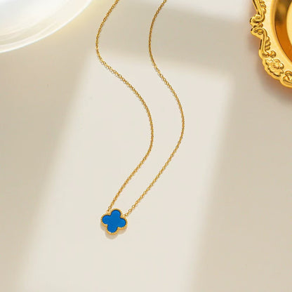 Luxury Four-Leaf Clover Chain Bracelet - Minimalist Lucky Flower Jewelry