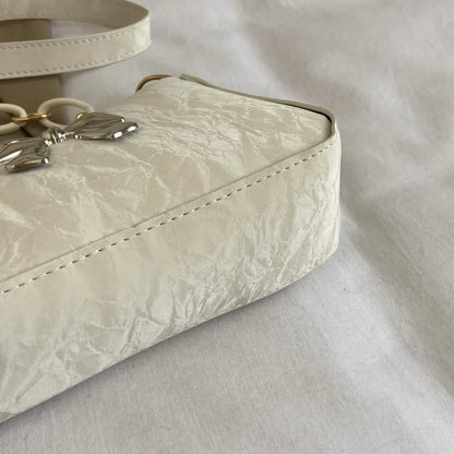 Mini Bow Accent PU Leather Crossbody Bag (Multiple Colors)