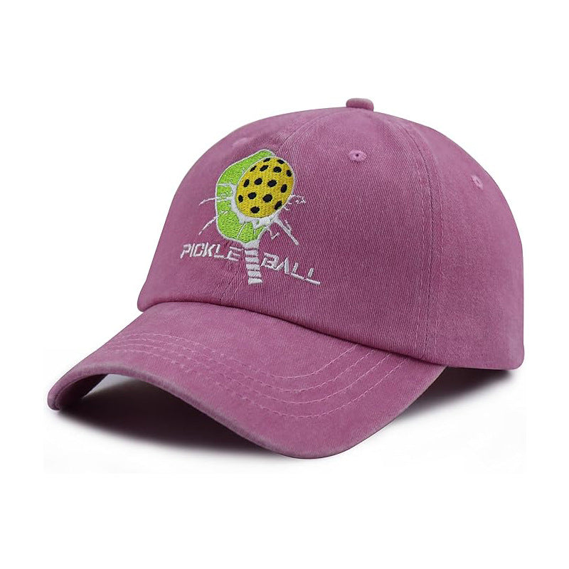 Pickleball Hair Don't Care" Embroidered Washed Cotton Baseball Cap