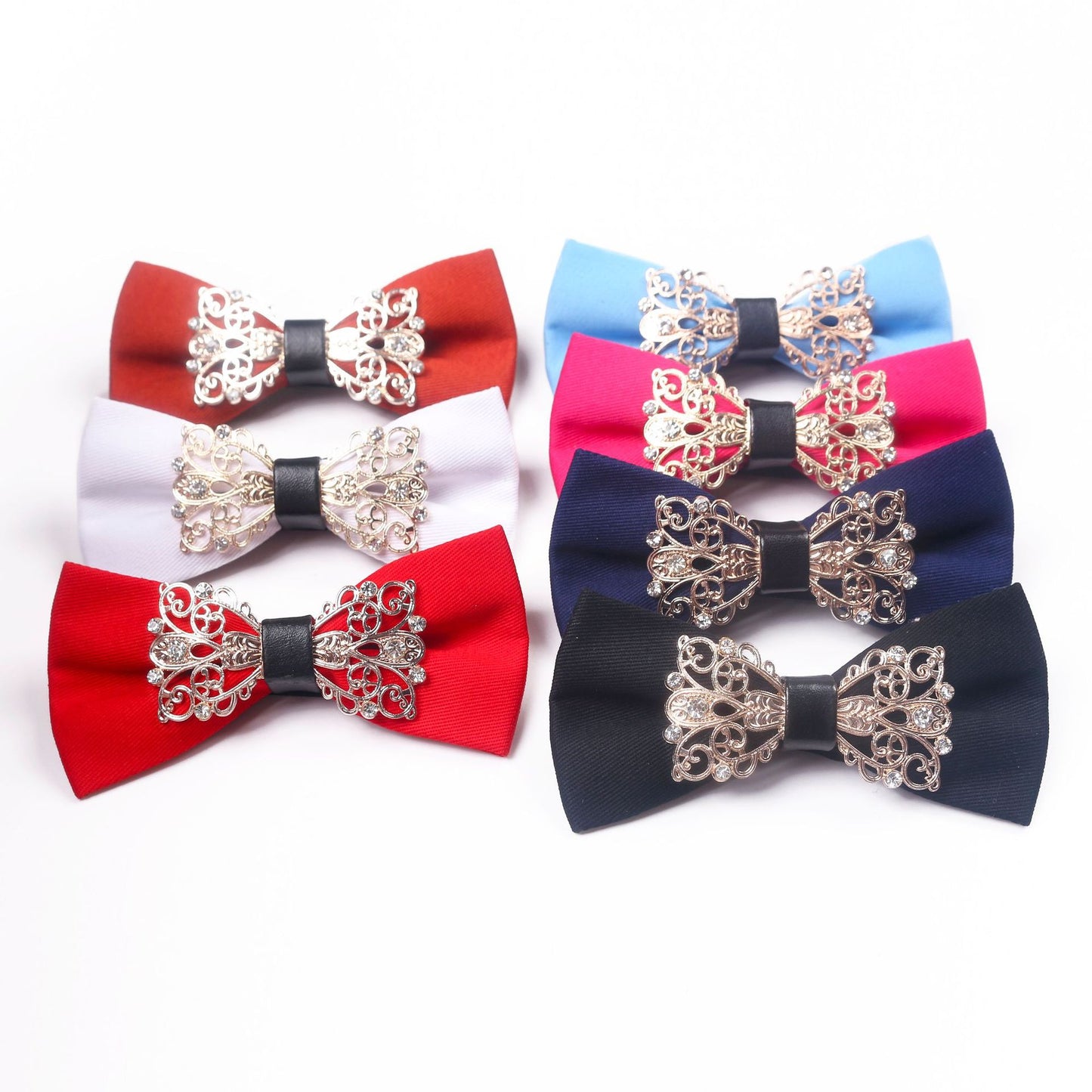 Luxury Metal Diamond Bow Tie for Men - Elegant Red Carpet Party Wear