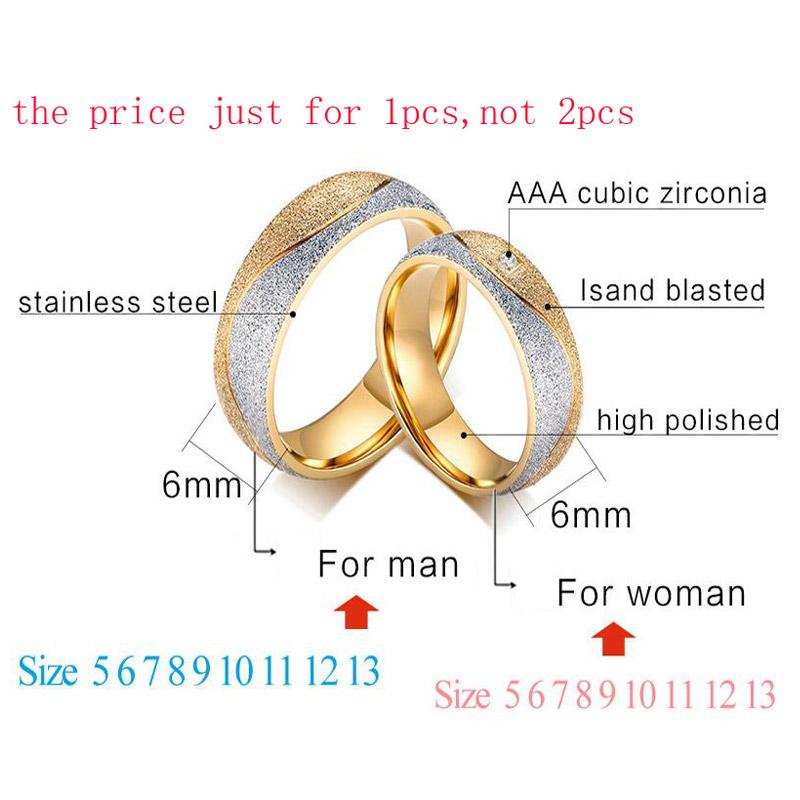 Two-Tone Sand Blasted Couple Ring / Gold & Silver Tone Wedding Band with Small Diamond Accent