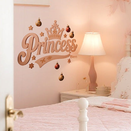 Festive Party Princess Crown Wall Art - Warm DIY Nursery Door & Wall Decor