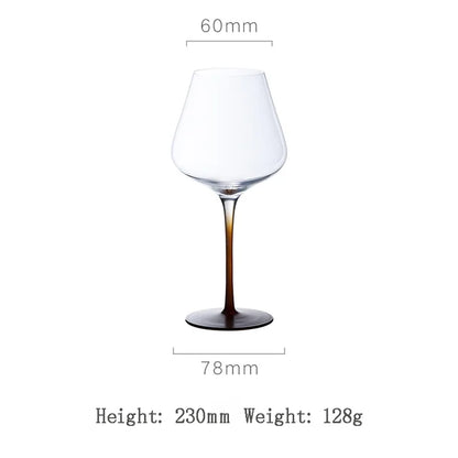 Luxury Lead-Free Crystal Wine Glass - Creative Colorful Stem Goblet Set