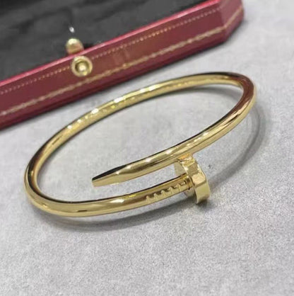 Unisex Fashion Nail Cuff Bracelet in Silver Tone