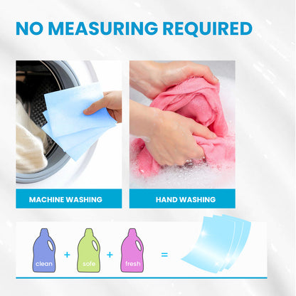 Eco-Friendly Concentrated Laundry Detergent Sheets – 30 Sheets Deep Cleaning Nano Wash Tablets for Tough Stains
