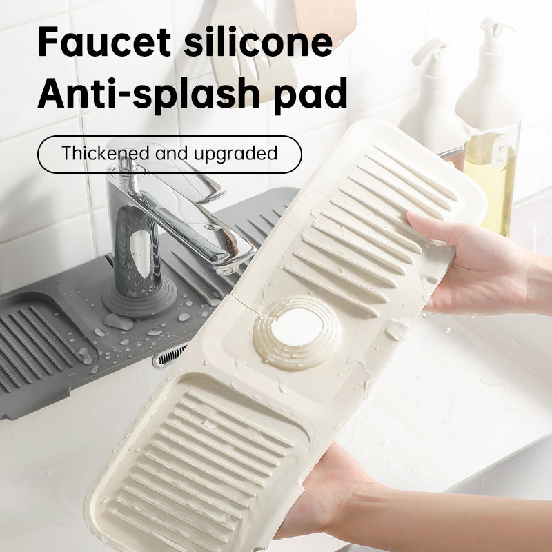 Silicone Faucet Drain Pad - Anti-Splash Kitchen Countertop Sink Mat