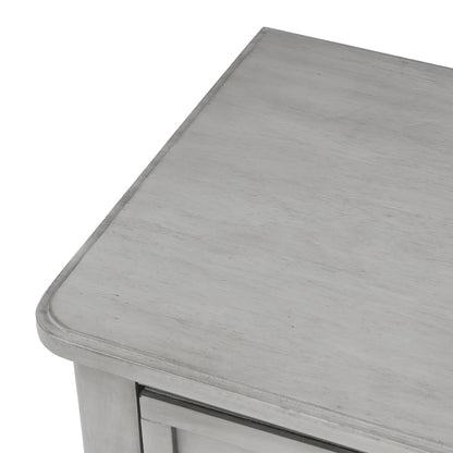 Narrow Console Desk/Sofa Table with Three Drawers (Grey Washed)