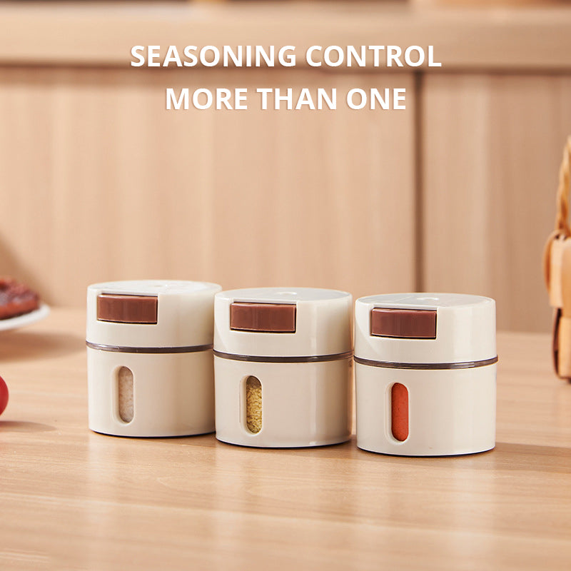 Wall Mounted Magnetic Seasoning Box Set - Quantitative Spice Jars with Magnetic Strip for Space-Saving Kitchen Storage