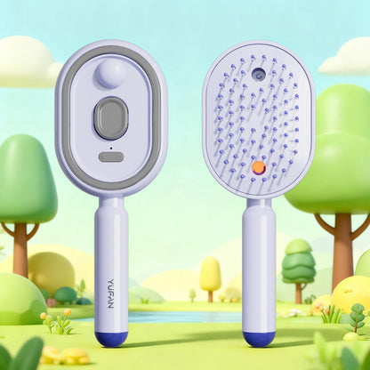 3-in-1 Steaming Hair Brush for Less Breakage & Smooth Shiny Hair