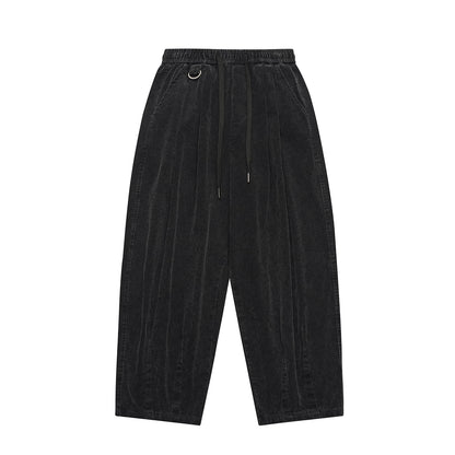 Men's Loose Wide Leg Casual Wash Corduroy Pants