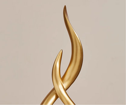 Creative Nordic Style Flame Figurine – Elegant Desktop Decor for Modern Home