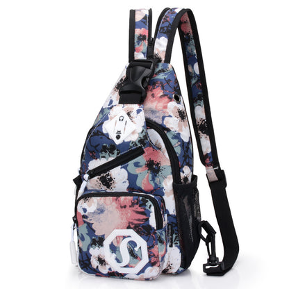 Fashion Trend Dual-Purpose Crossbody Sling Bag for Girls - USB Charging & Oxford Cloth