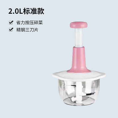 Manual Press Food Chopper & Meat Grinder - Multi-Functional Garlic Processor