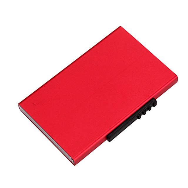 High Quality Business RFID Blocking Card Holder - Unisex Aluminum Card Box Travel Purse