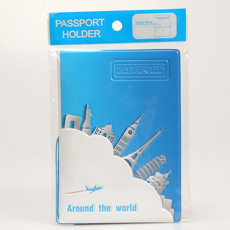 Passport Protection Cover with City Skyline Cutout & "Have a Nice Trip" Design
