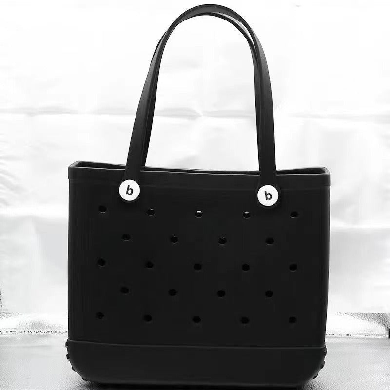 Printed EVA Beach Storage Bag - Waterproof Outdoor Basket & Handbag with Cow Print