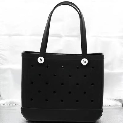 Printed EVA Beach Storage Bag - Waterproof Outdoor Basket & Handbag with Cow Print