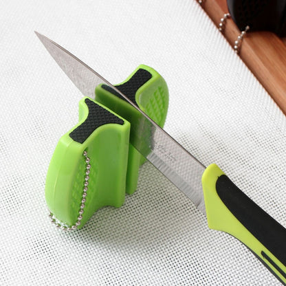 ONEUP Mini Portable Knife Sharpener - Two-Stage Tungsten & Ceramic Rod Sharpener with Butterfly Grip (Quick & Easy Sharpening)