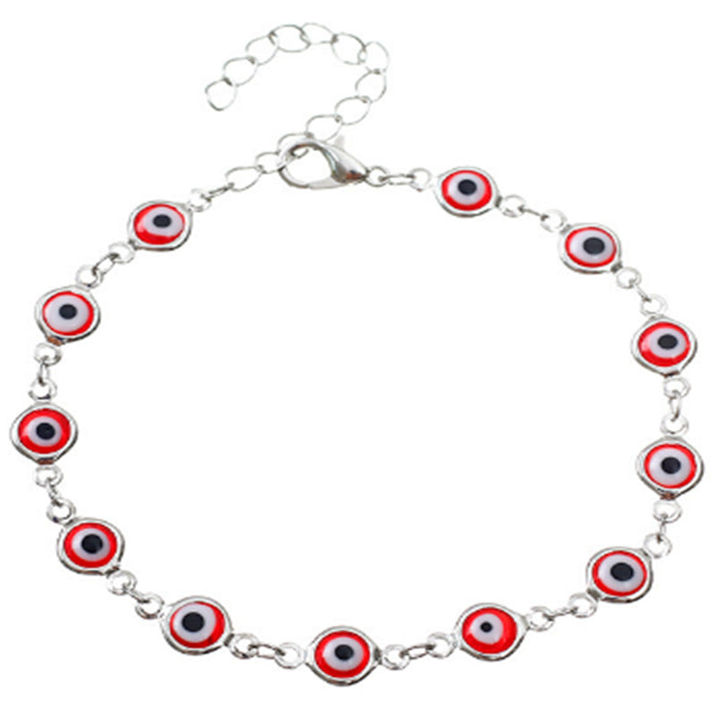 Trendy Women's Gold Chain Evil Eye Bracelet (Nazar Amulet Jewelry)