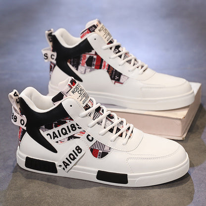 Men's Trendy High Top Board Shoes - Fashionable Outdoor Casual Sports Sneakers