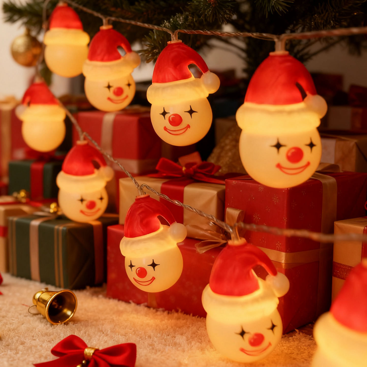 Cute Joker Snowman Christmas Lights - LED Fairy String Lights