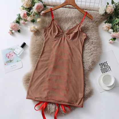 Black Sheer Mesh Strapless Mini Dress / Transparent Clubwear