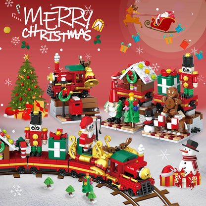 24 Days Christmas Countdown Calendar Building Blocks | Santa Claus Train & Holiday Mini Bricks Set