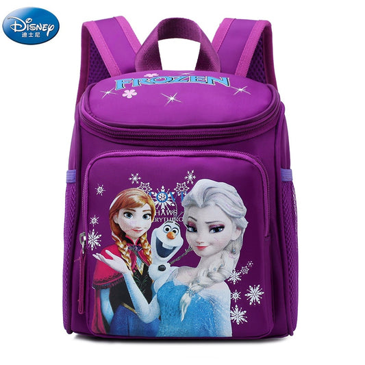 Disney Frozen Anna & Elsa Plush School Backpack for Girls (Breathable)