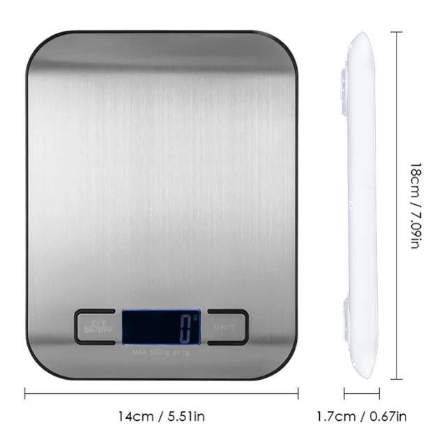Professional Digital Kitchen Scale - High-Precision Stainless Steel Food Scale for Baking & Meal Prep