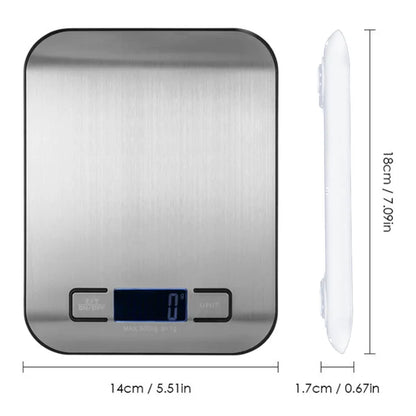 Professional Digital Kitchen Scale - High-Precision Stainless Steel Food Scale for Baking & Meal Prep