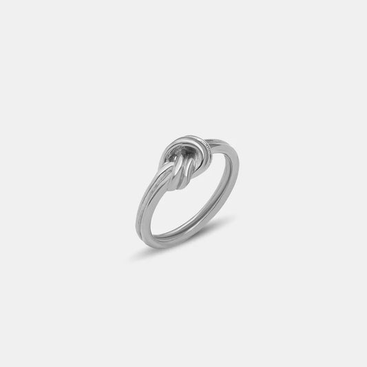 Minimalist Titanium Steel Love Knot Ring