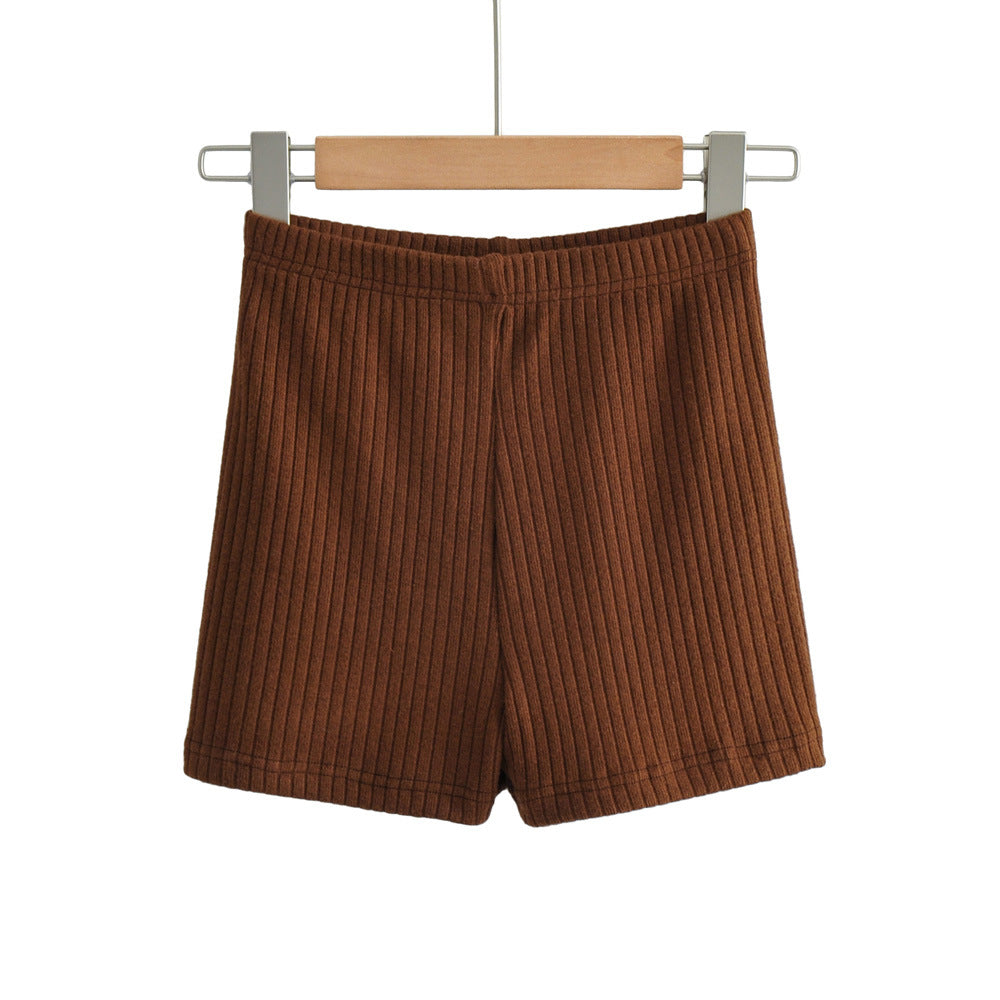 Threaded Elastic Yoga Exercise Hip Wrap Shorts