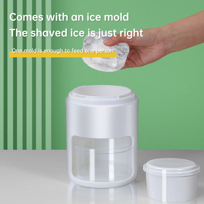 Portable Manual Shaved Ice Machine - Portable Hand Crank Ice Crusher & Snow Cone Maker with Free Ice Mold