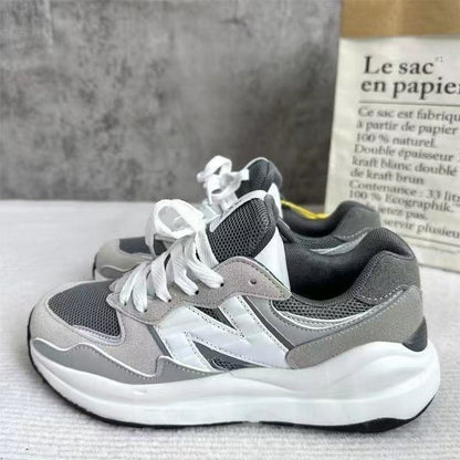 Retro Ancestor Grey Reflective Sneakers - Unisex Trendy Lifestyle Dad Shoes