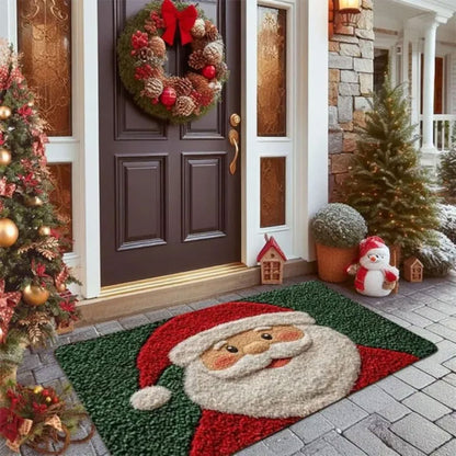 Festive Gingerbread & Reindeer Christmas Welcome Mat - Non-Slip 40x60cm