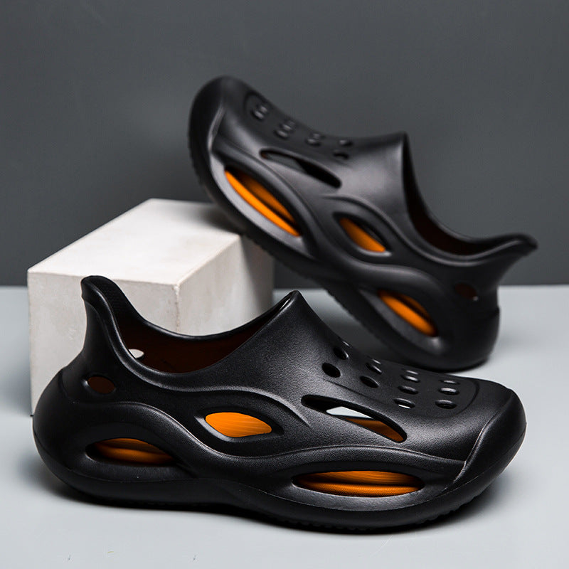 Men's Ultra-Comfortable Cave Shoes – Thick Soled Dual-Use Sandals & Wear-Resistant Beach Slippers