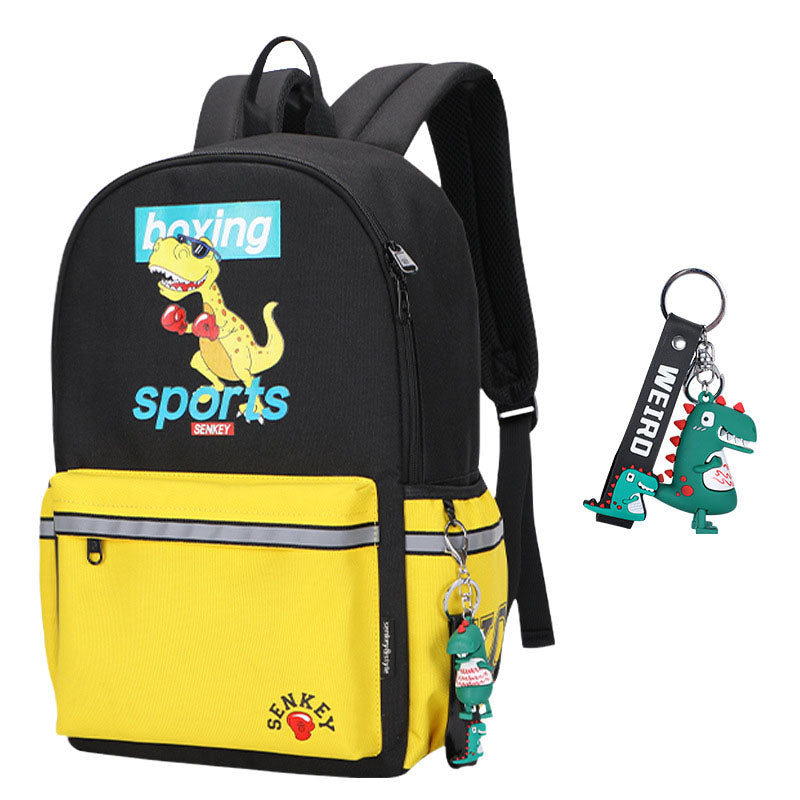 New Cartoon Anime Dinosaur & Duck Backpack for Primary/Secondary School Students (Boys & Girls)