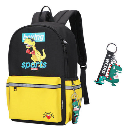 New Cartoon Anime Dinosaur & Duck Backpack for Primary/Secondary School Students (Boys & Girls)