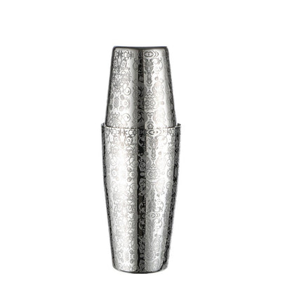 Premium 304 Stainless Steel Etched Boston Cocktail Shaker Set