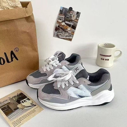 Retro Ancestor Grey Reflective Sneakers - Unisex Trendy Lifestyle Dad Shoes