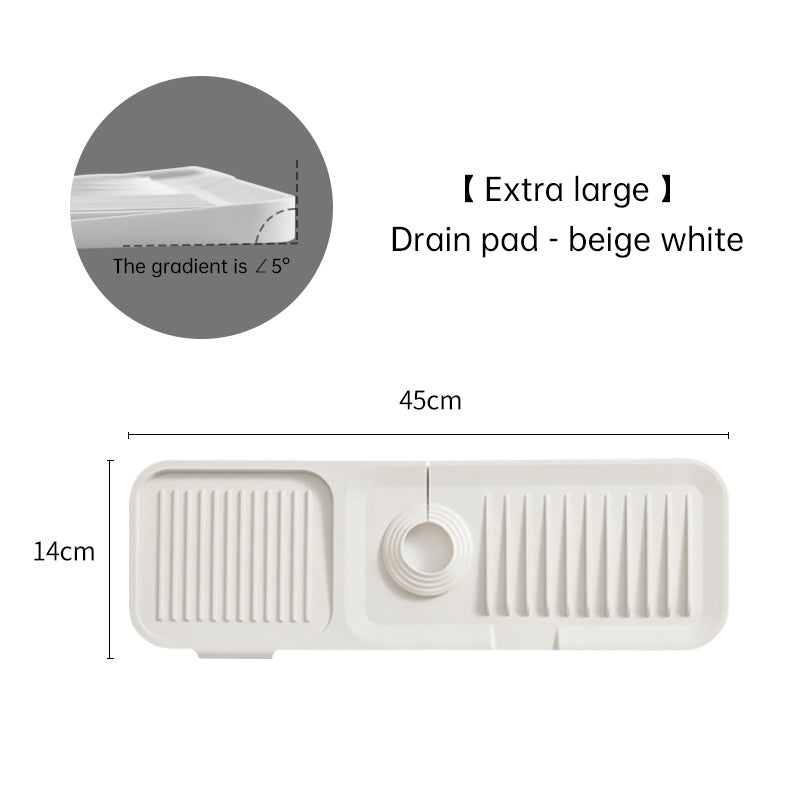 Silicone Faucet Drain Pad - Anti-Splash Kitchen Countertop Sink Mat