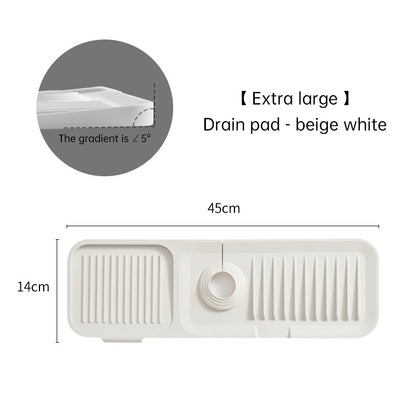 Silicone Faucet Drain Pad - Anti-Splash Kitchen Countertop Sink Mat